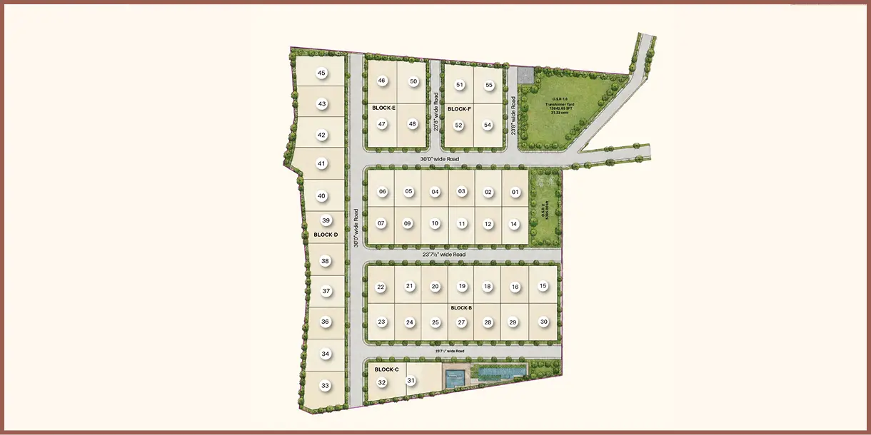 DAGNY Villas site plan layout