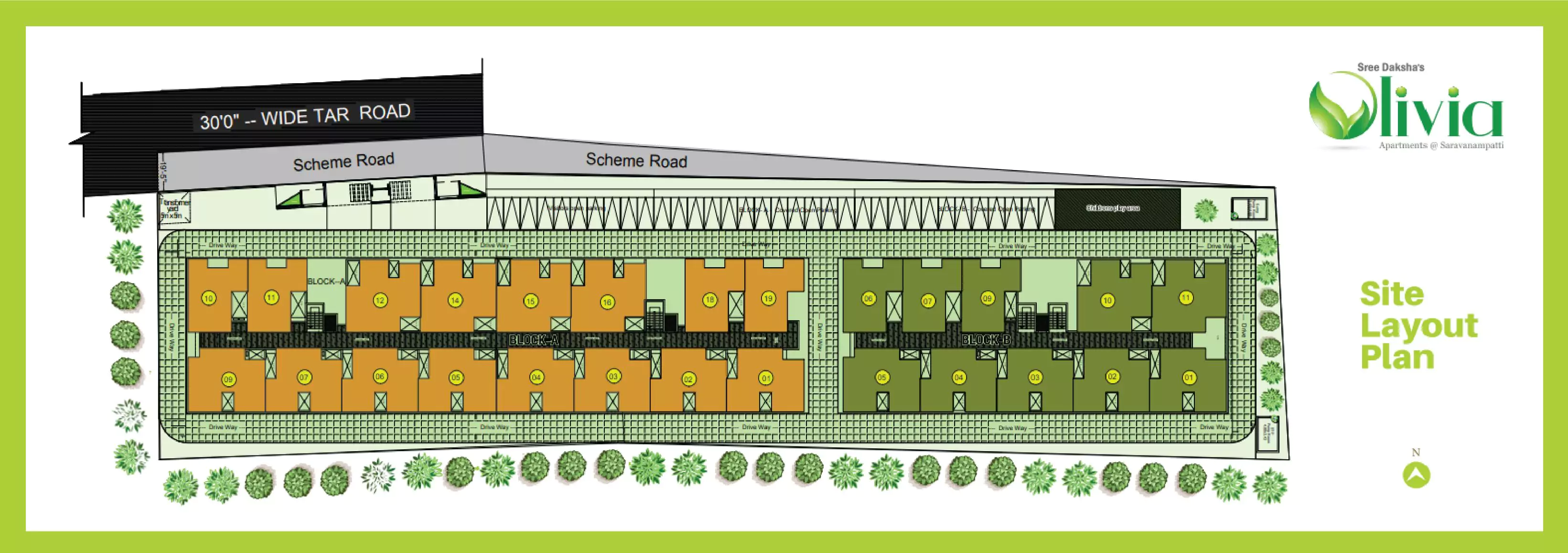 Sree Daksha Olivia Apartments site plan layout