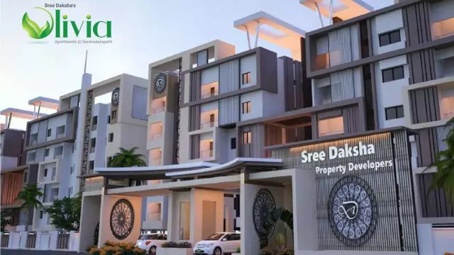 Sree Daksha Olivia Apartments architectural elevation view