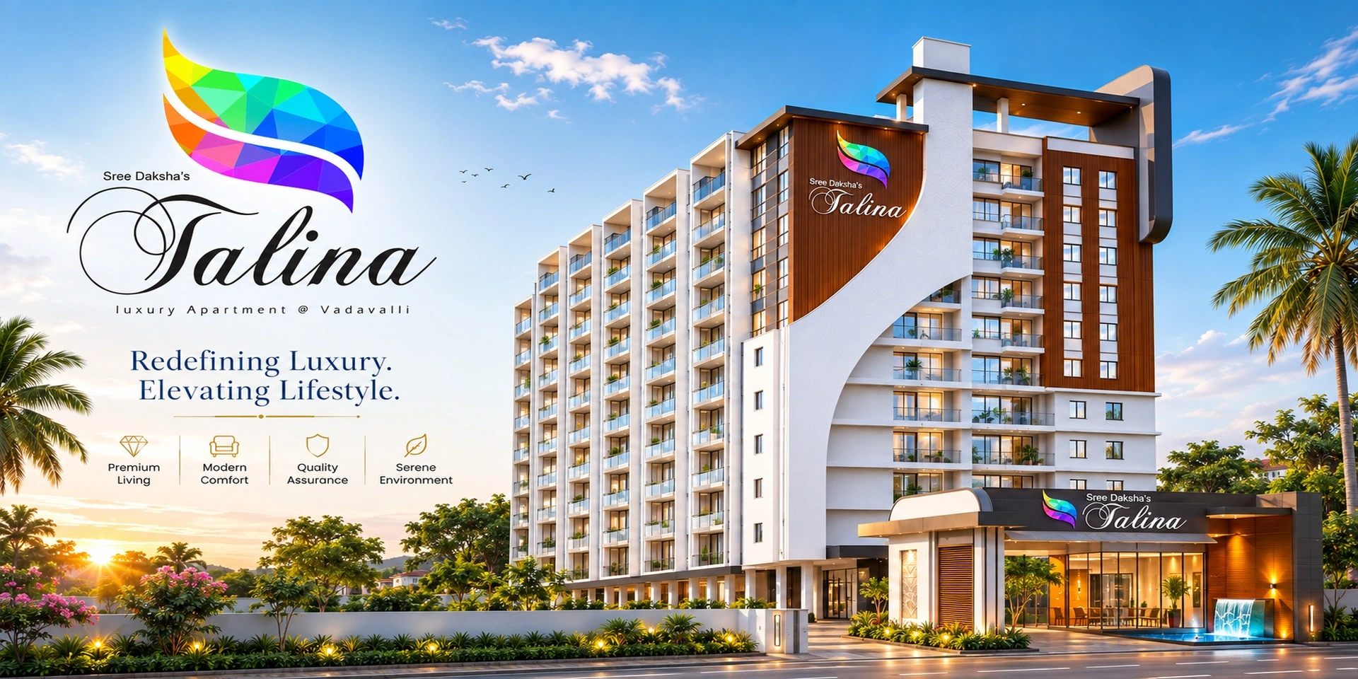 front view of Diora apartment in coimbatore