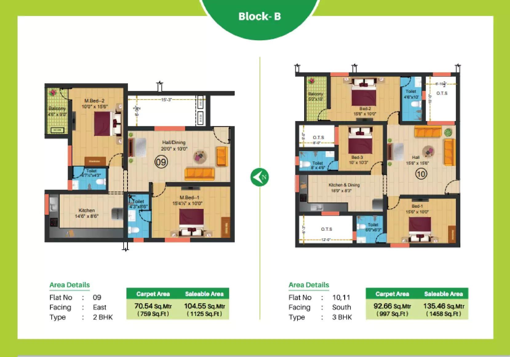 Sree Daksha Olivia Apartments typical floor plan view